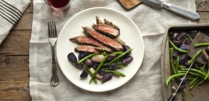 Provencal Steak with Purple Potatoes and Green Beans