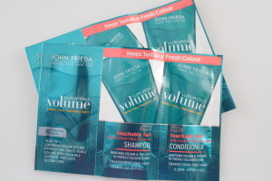 John Frieda touchable full for colour treated hair shampoo and conditioner