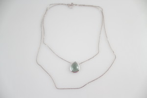 Lucas Jack River Drop Layers Necklace in Silver
