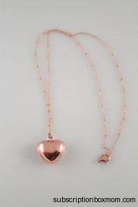 Plated Long Heart Necklace