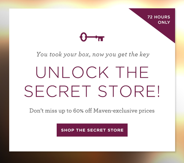January Secret Store is open