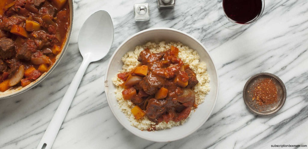 Moroccan Beef Tagine with Squash and Couscous
