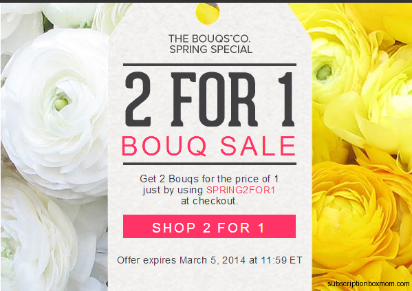 Bouqs 2 for 1 sale