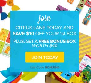 LAST DAY Citrus Lane Free Box Deal