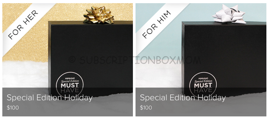 Popsugar Must Have Special Edition Holiday Boxes 2014
