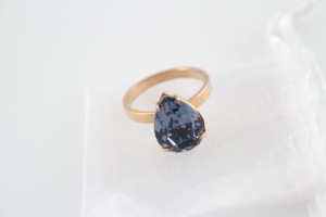 Liz Palacios Teardrop Ring in Denim