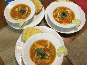 Cheesy Ciabatta Bread Chicken and Wild & Rice Soup