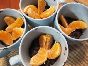 Chocolate Mug Cake & Clementines