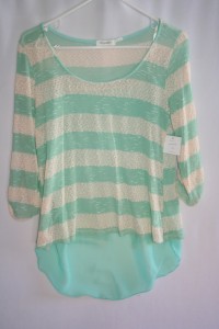 Blu Pepper Mint Stripe Sweater