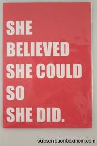 She Believed Art Print