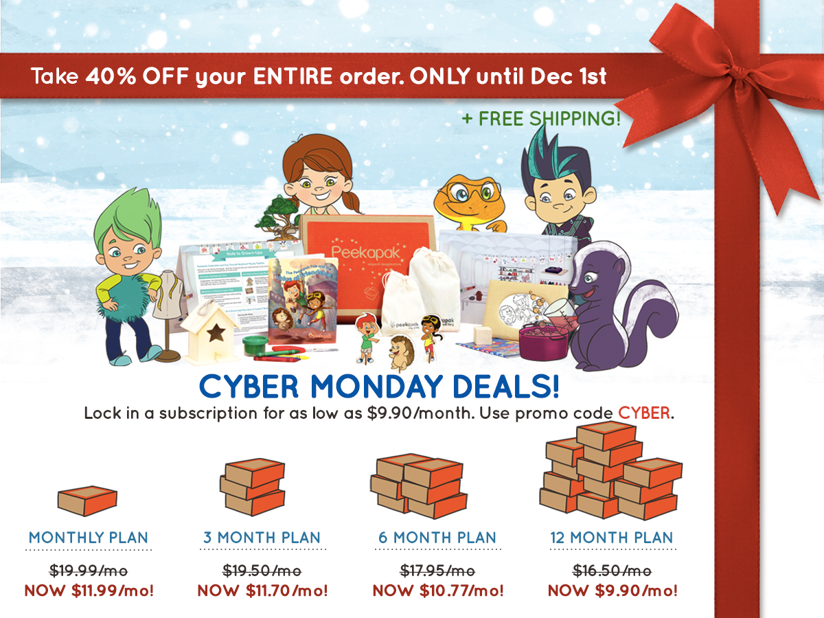 Peekapak Cyber Monday Coupon + Deal 2014 