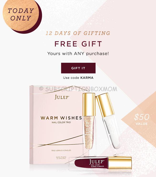 FREE Julep Warm Wishes Set with Any Purchase + Free Boxes