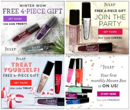 Free Julep Maven Welcome Boxes Expire Dec 18th
