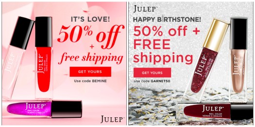 NEW FREE Julep Welcome Boxes with Subscription or 50% off Boxes