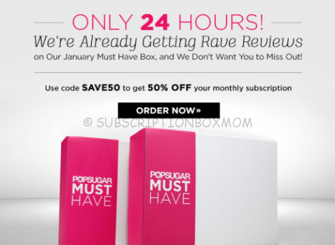 HALF OFF POPSUGAR Must Have Box - 24 Hours Only