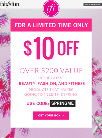 Spring 2015 FabFitFun Coupon