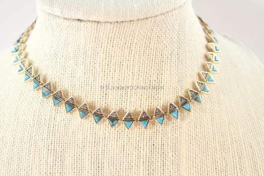 House of Harlow 1960 Ascension Collar Necklace in Turquoise