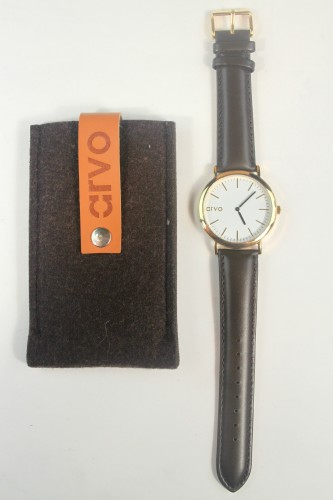 Arvo Watch White Time Sawyer Expresso Band