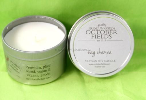 October Fields Nag Champa Candle Tin