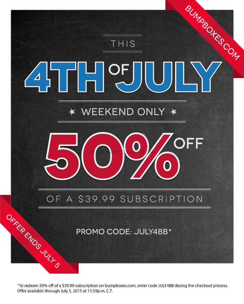 Bump Boxes 4th of July 50% Off Sale