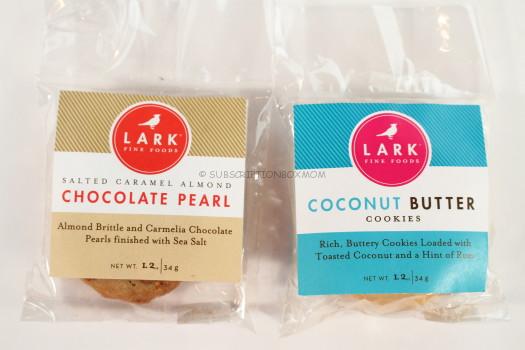 Lark Fine Foods Salted Caramel Almond Chocolate Pearl and Coconut Butter Cookies