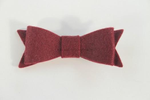 Burgundy Felt Bow