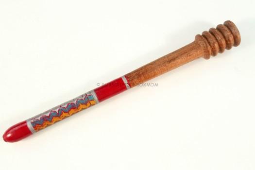 Handrcrafted Lacquered Wood Honey Dipper