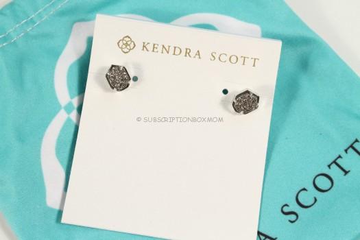 Kendra Scott Logan Silver Earring in Platinum Drusy