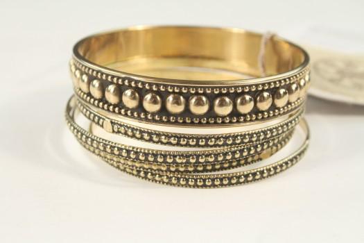 Village Artisan Grecian Temptress Brass Bangles 