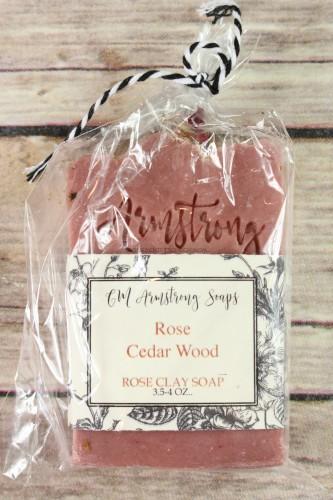 CM Armstrong 100% Handmade Rose Cedarwood Clay Soap