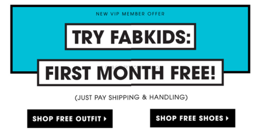 FabKids First Month Free Coupon