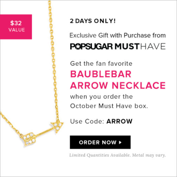 Free BaubleBar Necklace with Subscription of Popsugar