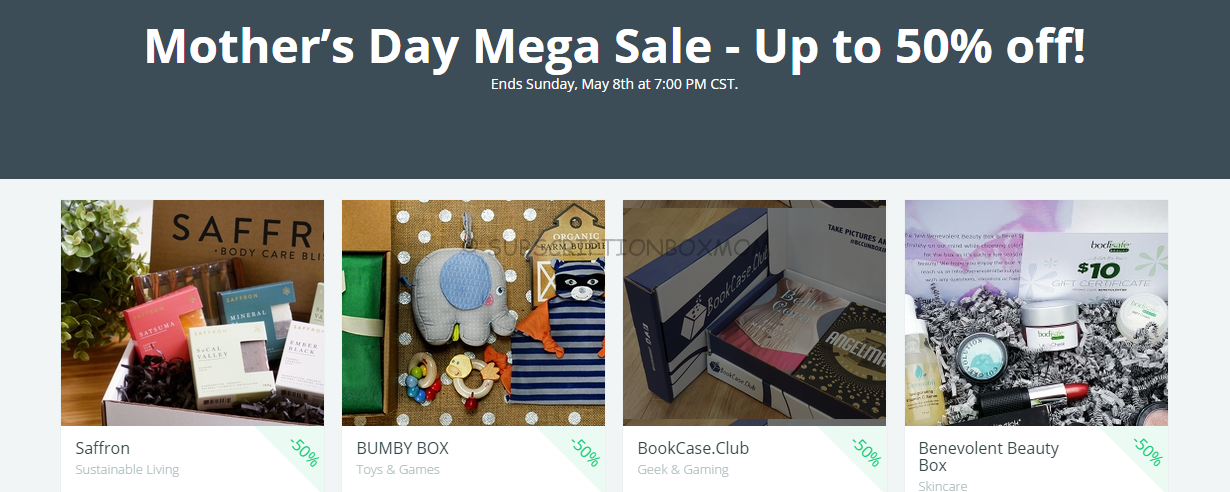 Cratejoy Mother's Day Sale - Subscriptions Up to 50% Off