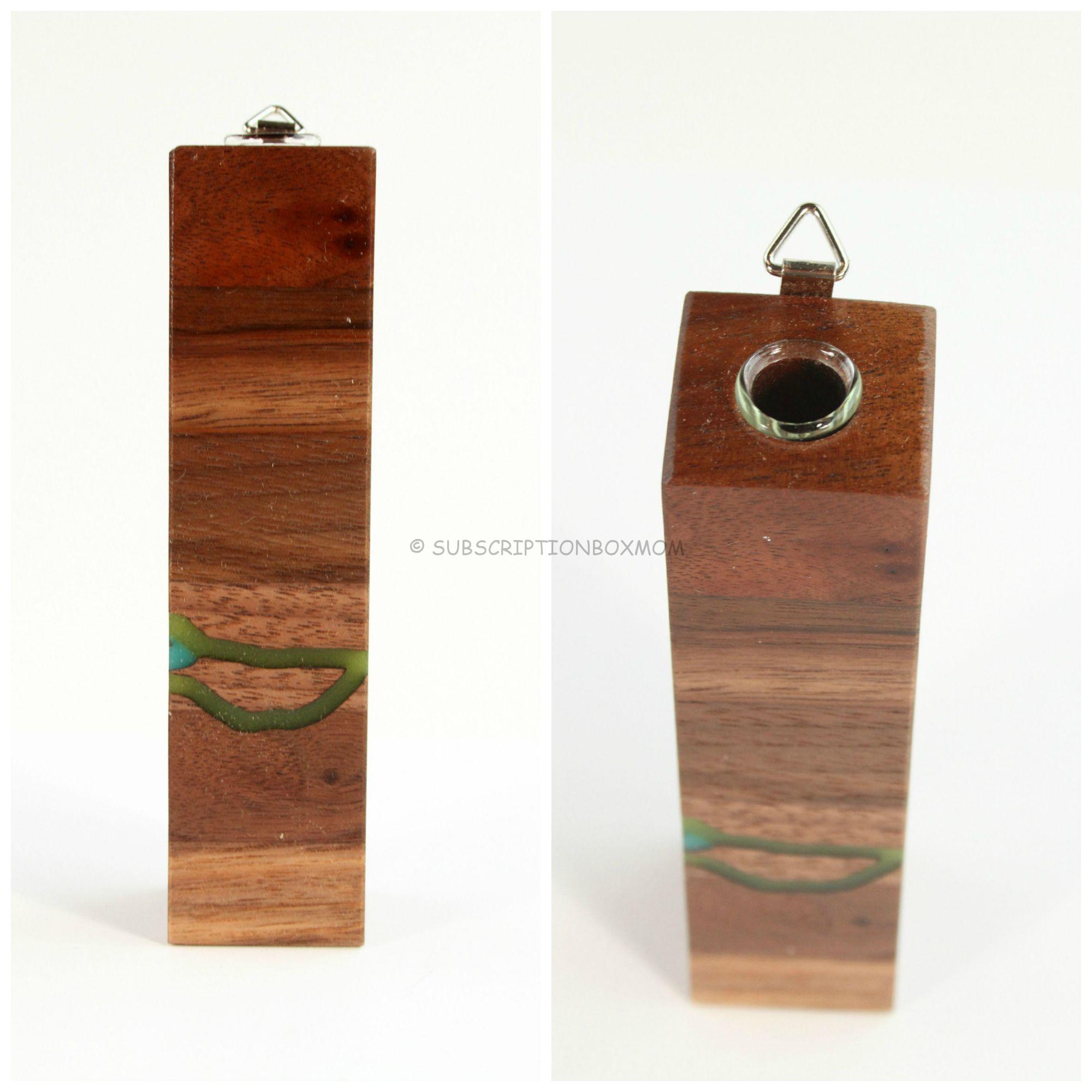 Petite Wall Vase in Box Style with Resin Inlay 