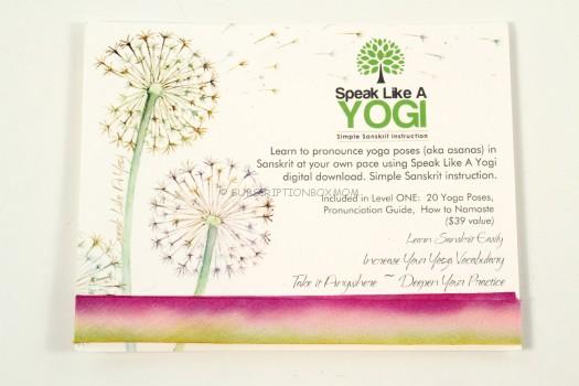 Speak like a Yogi Matra Download Card and Wish Bracelet