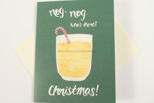 Eggnog Holiday Drink Recipe Card
