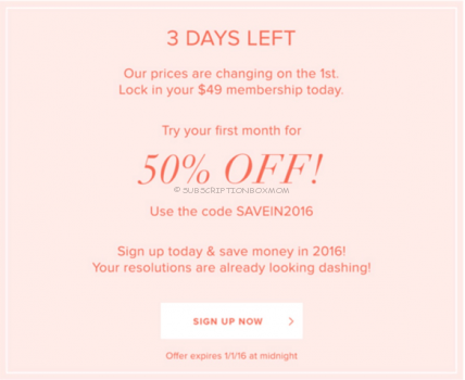 Le Tote 50% Coupon and 2016 Price Increase