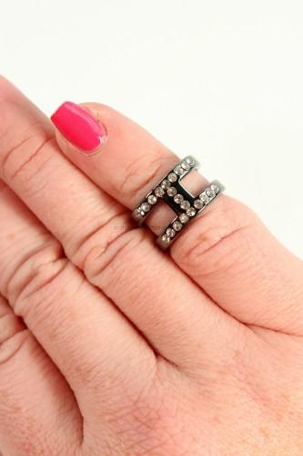 Rhinestone Midi Ring 