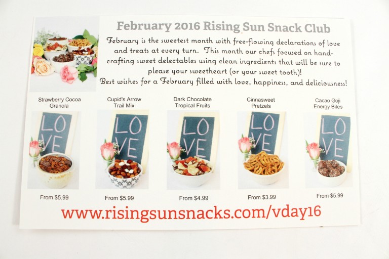 Rising Sun Snacks February 2016 Review + Half Off Coupon » Subscription
