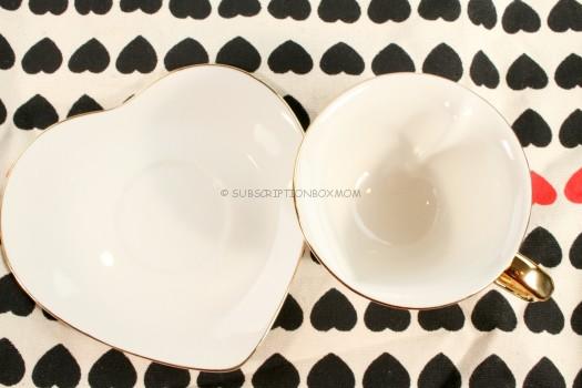 Porcelain Inside Out Heart Tea Cup and Saucer - LLB