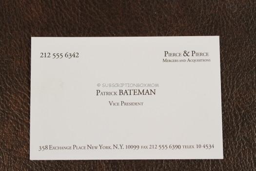 American Psycho Business Card