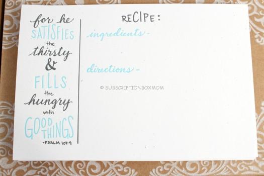 Scripture Based Letterpress Recipe Cards