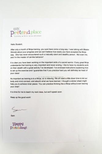 Month 2 welcome letter