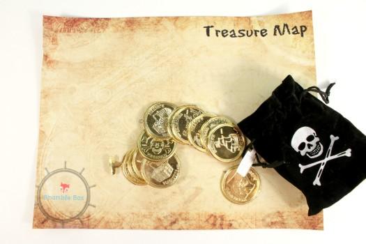 Treasure Map and Coins