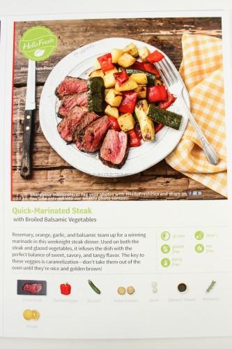 Quick-Marinated Steak with Broiled Balsamic Vegetables