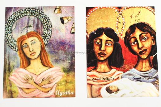 St. Perpetua/ St. Felicity & St. Agatha prayer cards