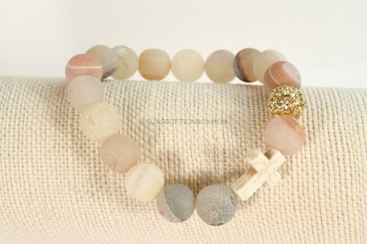 Agate Easter Cross Bracelet 