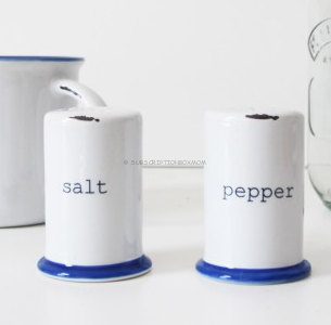 canvas home Tinware Inspired Salt & Pepper Shaker