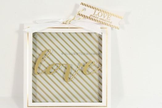 Kate Aspen Gold Love Glass Coasters