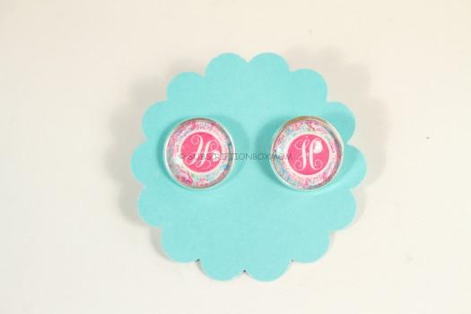 Spring Monogrammed Earrings